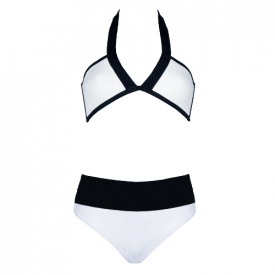 Sexy Women Bikini Set Color Splice Wireless Bathing Suit Swimsuits Two Piece