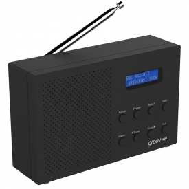 Groov-e Paris Portable DAB/FM Digital Radio – Black