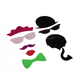 22Pcs Photo Props Mask Set for Wedding Christmas Birthday Party Beard Glasses Tie Crown Creative Decoration