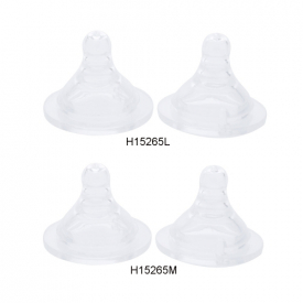 2pcs Silicone Wide-Neck Nipples for Baby Infant Y Hole