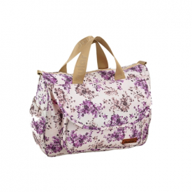 Soft Pure Cotton Baby Diaper Shoulder Bag Mummy Handbag with Coin Purse Changing Pad Liner Feeding Bottle Container Large Capacity