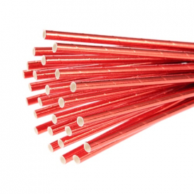 100pcs/set Adorable Solid Color Food Grade Paper Straws for Birthday Wedding Baby Shower Celebration and Party