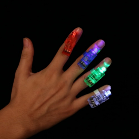 2016 Popular LED Finger Lights Laser Flashing Ring Light Beam Colourful Torch Light Glow Lamps Concert Decorative Props Children’s Toy Party Supplies 20/40/100pcs