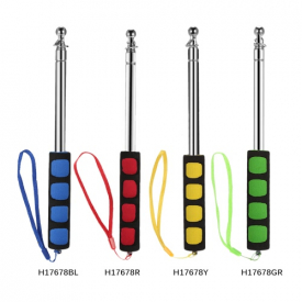 Brand New 1.2 Meters Outdoor Flagpole Stainless Steel Telescopic Flag Pole for Teachers’ Teaching Pointer Tour Guide Banner 47″   Flagstaff