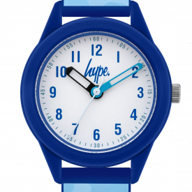 Hype Blue Camo Kids Watch