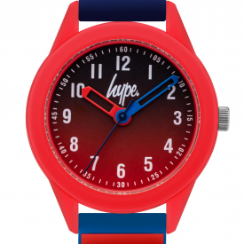 Hype Red & Blue Paint Drip Kids Watch