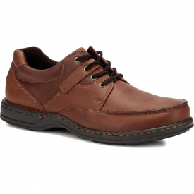 Hush Puppies Mens Randal II Leather Moc Toe Shoes – Brown – UK 8
