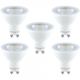 Integral GU10 LED Classic Bulb PAR16 5.5W (56W) 2700K (Warm White) Dimmable Lamp – 5 Pack