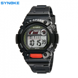 SYNOKE Fashion Digital Water Resistant Sports Wristwatch Children Student Wrist Watch Black