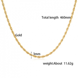 New Fashion Popular Genuine Jewelry Gold Filled Golden Charming Personality Chain Men’s Necklace