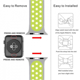 Breathable Silicone Replacement Sport Strap Bracelet