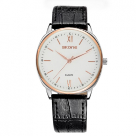 SKONE Casual Ultra-thin Men Watches Elegant Simple Quartz Watch 5ATM Water-resistant Male Wristwatch Relogio Musculino