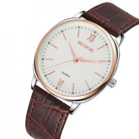 SKONE Casual Ultra-thin Men Watches Elegant Simple Quartz Watch 5ATM Water-resistant Male Wristwatch Relogio Musculino