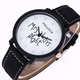 Fashion Casual Mrs Always Right Quartz Analog Wrist Watch Personality for Male and Female Students