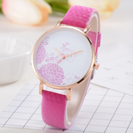 Fashion Simple Watch Changed Color Beautiful Flower Sunlight Quartz Wrist Watch Women Accessory