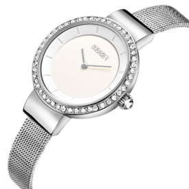 OUBAOER Fashion Luxury Stainless Steel Women Watches Quartz 3ATM Water-resistant Casual Woman Wristwatch