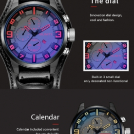 MUNITI Fashion Sport Men Watch Life Water-resistant Quartz Man Wristwatch Relogio Musculino