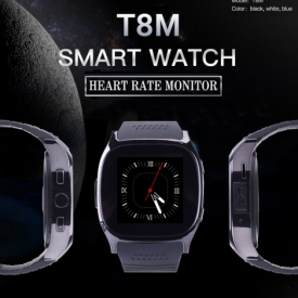 BT4.0 Smart Watch MTK2502 CPU 1.54″ IPS Screen Silicone Band Heart Rate Music Alarm Pedometer Sleep Monitor Watch Compatible IOS & Android