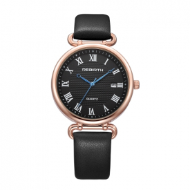 REBIRTH Fashion Women Watches 1ATM Water-resistant Quartz Casual Simple Woman Wristwatch