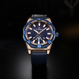 NAVIFORCE Fashion Causal Men Watches Water-resistant Luminous Wristwatch Calendar Time Display