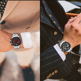 MINI FOCUS Fashion Stainless Steel Men Sport Watch 3ATM Water-resistant Quartz Luminous Wristwatch Man Relogio Musculino Chronograph