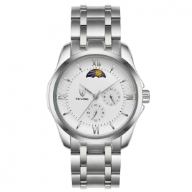 TEVISE Fashion Stainless Steel Mechanical Business Men Watch Automatic Self-wind 3ATM Water-resistant Wirstwatch Man Relogio Musculino Moon Phase