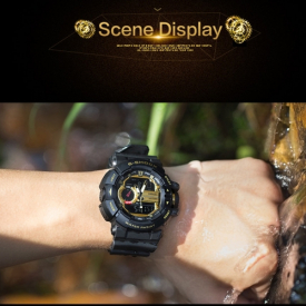 Men’s Stylish Sports Multi-function Electronic Waterproof Watch Dual Display Wristwatches