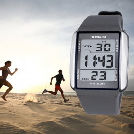 Large Digit Luminous LED Wristwatch Couple Gifts Waterproof Multi-function Sports Digital Watch