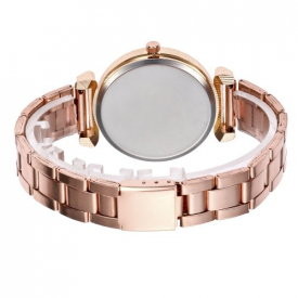 Fashion Diamond Watch Number Scale Heart Quartz Watch Alloy Band for Women Decoration