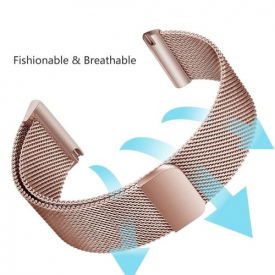 Fitbit Versa Bands Stainless Steel Bracelet Strap with Unique Magnet Lock Accessories Bands for Women Bands for Men Wristbands for Fitbit Versa