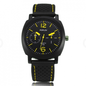 Quartz Watch Men Silicone Strap Wrist Watch Casual Sport Male Clock