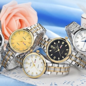 TEVISE 8122Q Women Watch Quartz Stainless Steel Strap Simple Wristwatch Life Waterproof Calendar Fashion Casual Female Watches