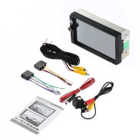 7 inch Universal 2 Din HD BT USB/TF FM Aux Input Car Radio MP5 Player Multimedia Radio Entertainment with HD Rear View Camera