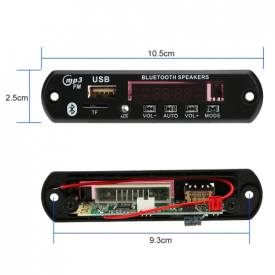 Wireless BT MP3 WMA Decoder Board Car Audio FM Radio Module with Aux in USB Port TF Card Slot Remote Control