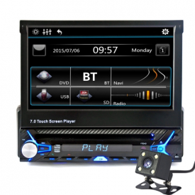 7″ Single Din Car Video Audio MP5 Player with Rear View Camera