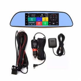 3G WIFI Car DVR GPS Nagivation 7″ 1080P Android 5.0 Smart BT Rearview Mirror Dual Camera Video Recorder
