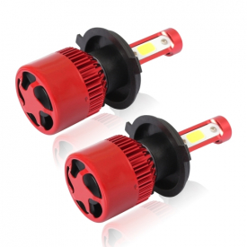 Super Bright LED Headlight Car Head Light Conversion Lamp Kit 40W 6500K Auto COB Chip Light Bulb Red H1/ H4/ H7/ H11