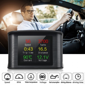P10 Car HUD Head Up Display Smart Digital Speedometer with OBDII/EUOBD Port LED Display OBDII Scanner Diagnostic Tool