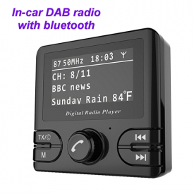 2.4″ LCD Car DAB+ Receiver Tuner FM Transmitter Adapter + Antenna USB Plug and Play CT