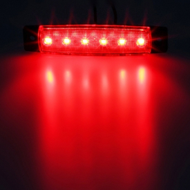 10X 12V 6 LED Amber Side Marker Light Indicator for Truck Bus Boat Rv Lorries Jeep Suv White