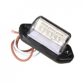 2pcs Trailer Truck Sidelights Clearance Side Marker Light License Plate Lamp with 3 LED Lights Lamps of Motor Trucks