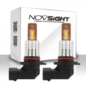 NOVSIGHT 9005(H10) 60W 1800lm Car Led Headlights Fog Lights Copper Heat Conduction 6000K White Fog Lamps Bulbs
