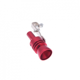 Turbo Sound Whistle Exhaust Pipe Tailpipe Blow-off Valve Aluminum Size XL Red