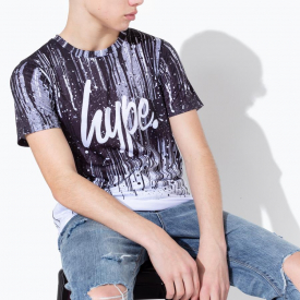 Hype Mono Paint Drips Kids Multi T-Shirt | Size 7/8Y