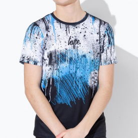 Hype Blue Splash Drips Kids Multi T-Shirt | Size 3/4Y