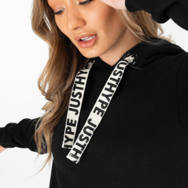 Hype Black Drawcord Women’s Pullover Hoodie | Size 8