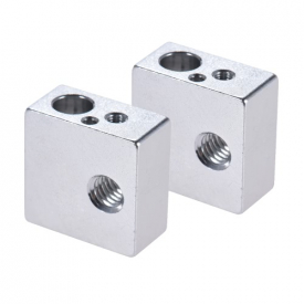 2pcs Aluminum Heater Block All-Metal 20 * 20 * 10mm for MK7 MK8 Extruder RepRap Prusa i3 DIY 3D Printer