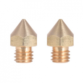 2pcs Brass Nozzle Extruder 3D Printer Head 0.5mm Output for 1.75mm & 3mm Filament for Makerbot Anet RepRap Prusa i3