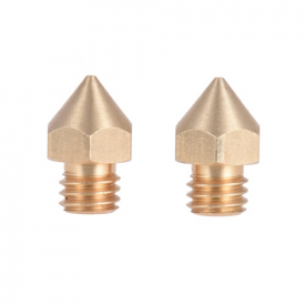 2pcs Brass Nozzle Extruder 3D Printer Head 0.6mm Output for 1.75mm & 3mm Filament for Makerbot Anet RepRap Prusa i3