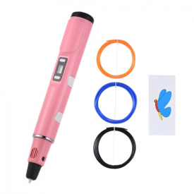 3D Printing Pen Adjustable Speed LCD Screen with Total 10m/32.8ft ABS Filament Template Paper for Drawing  Painting Art Craft Making 3D Modeling Children Education Birthday Christmas Gift Toy